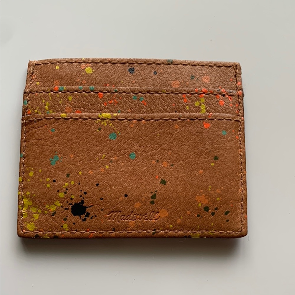 Madewell Splatter paint card holder